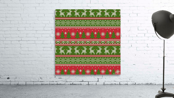 christmas knitting pattern Wall Preview