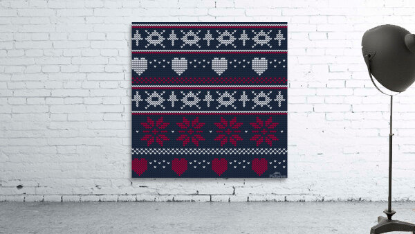 beautiful knitted christmas pattern Wall Preview