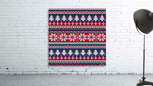 beautiful knitted christmas pattern Wall Preview