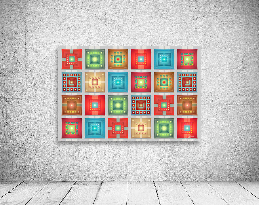tiles pattern background colorful Wall Preview