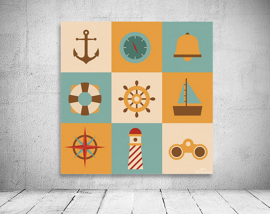 nautical elements collection Wall Preview