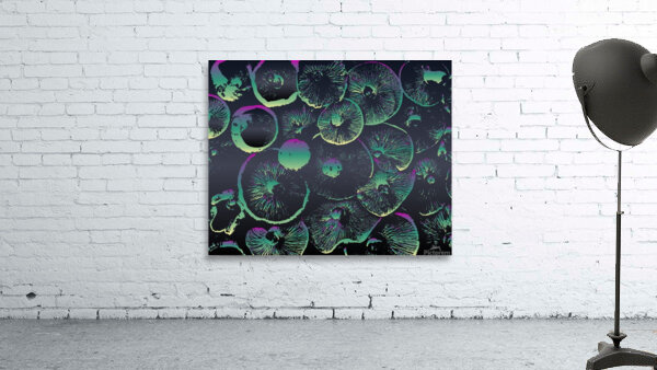 psychedelic mushrooms background Wall Preview