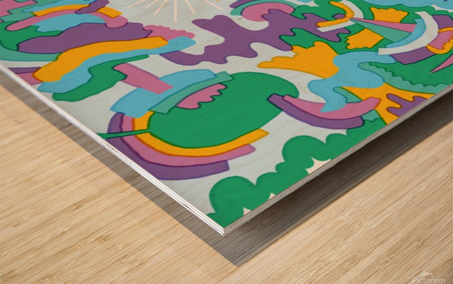 Pattern HotdogTrap Wood print