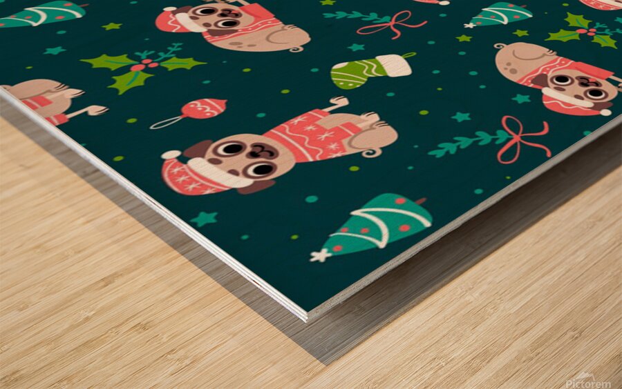 pattern christmas funny Wood print