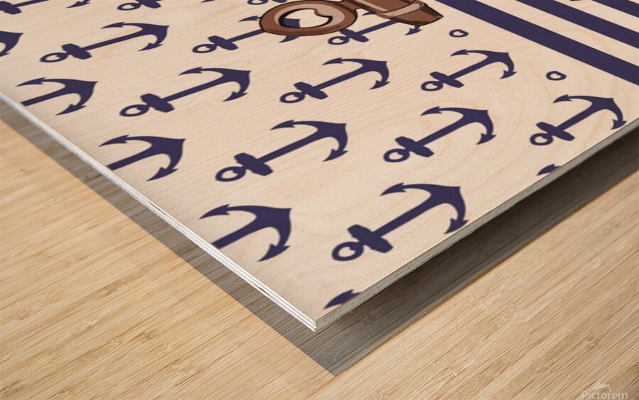 anchor background design Wood print