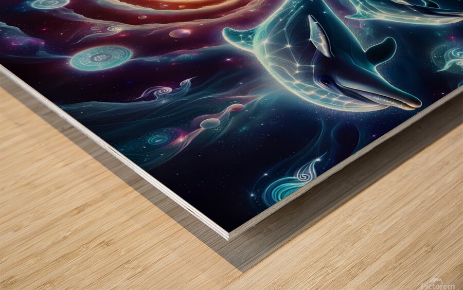 dolphins fantasy Wood print