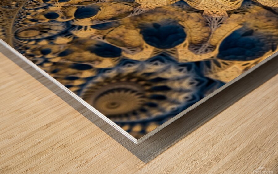 fractal spiral infinite psychedelic Wood print