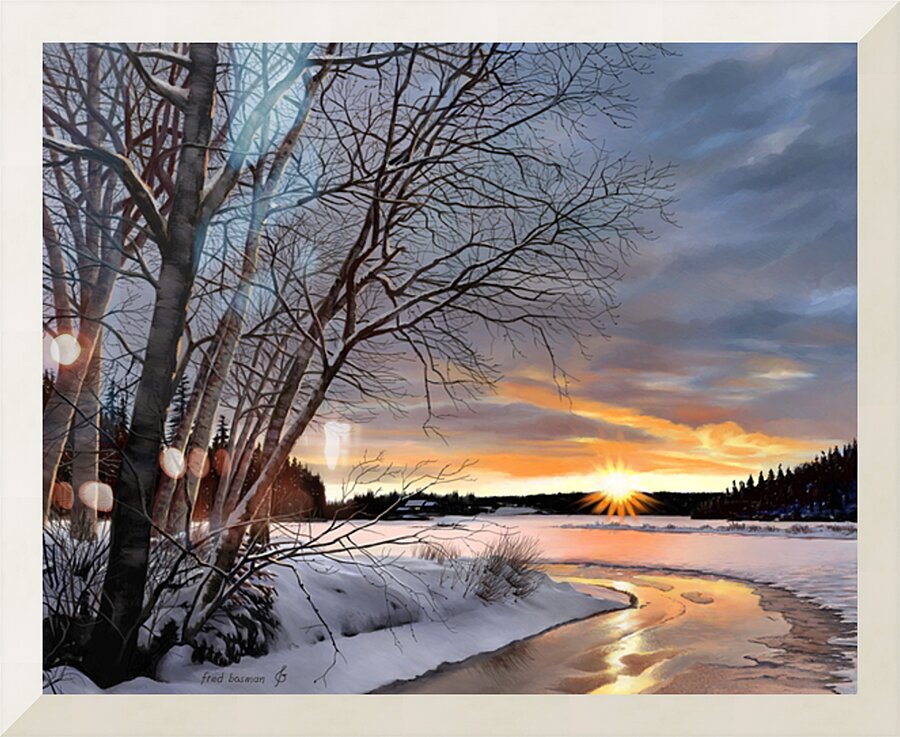 Snowscape Picture Frame print