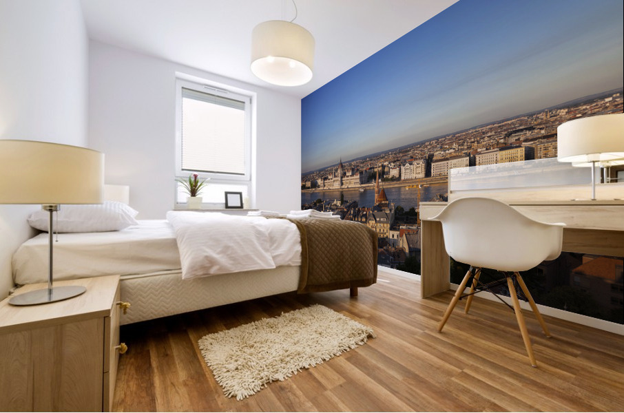 Budapest Sunset Cityscape Mural print