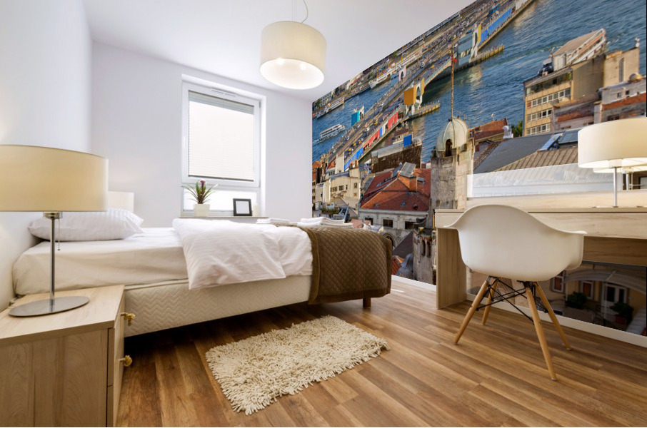 Istanbul Cityscape Mural print