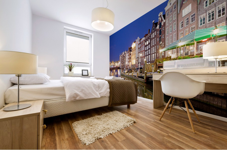 Amsterdam by Night Mural print