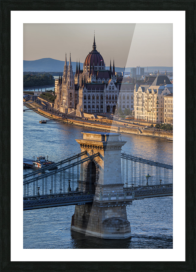 Budapest at Sunset Picture Frame print
