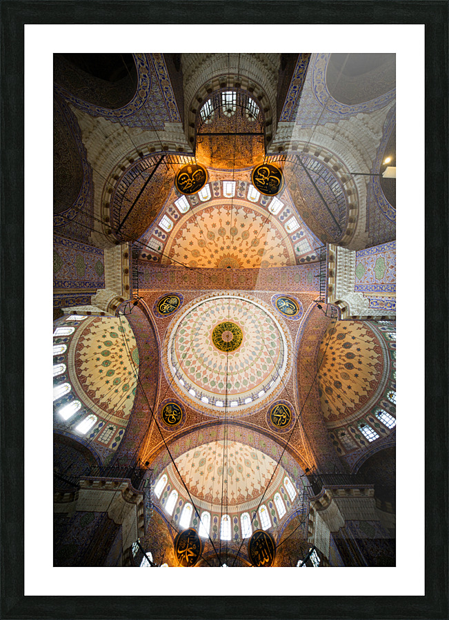New Mosque Interior Ceiling Picture Frame print