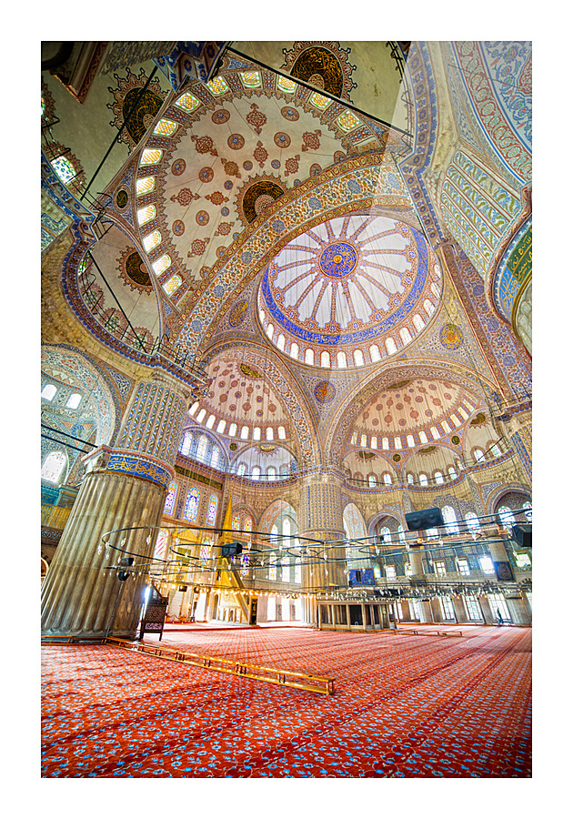 Blue Mosque Interior Picture Frame print