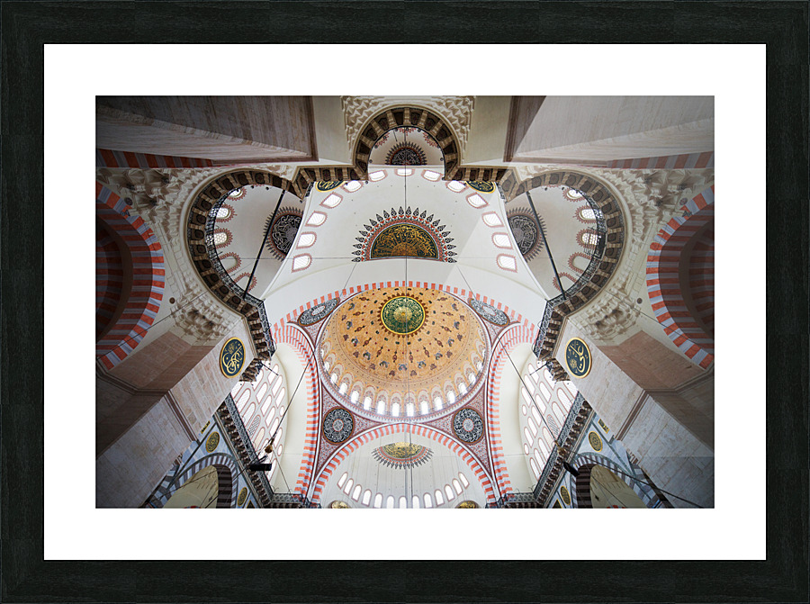 Suleymaniye Mosque Ceiling Picture Frame print