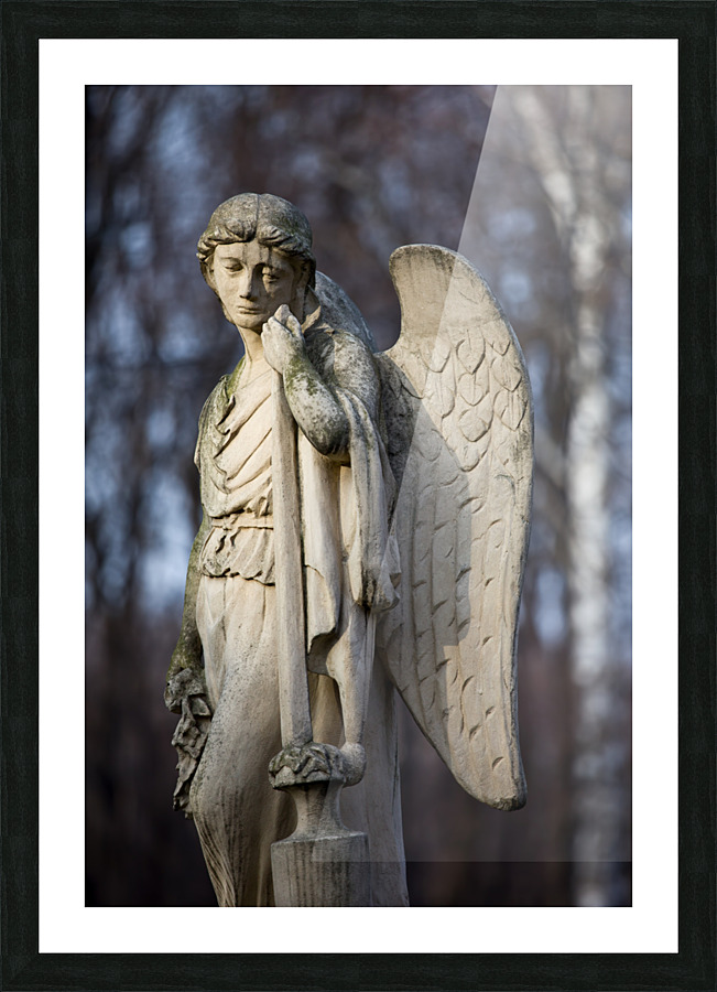 Angel Statue Picture Frame print