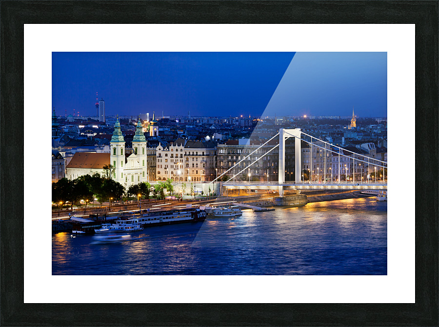 Night in Budapest Picture Frame print