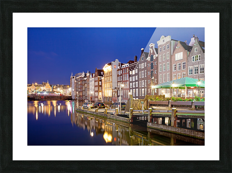 Amsterdam by Night Picture Frame print