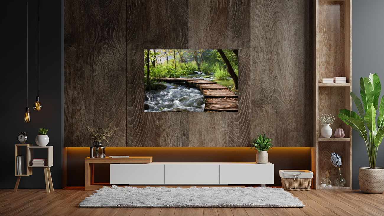 Wooden Path Across Stream Reproduction