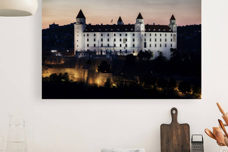 Bratislava Castle at Dusk in Slovakia by Socratubik
