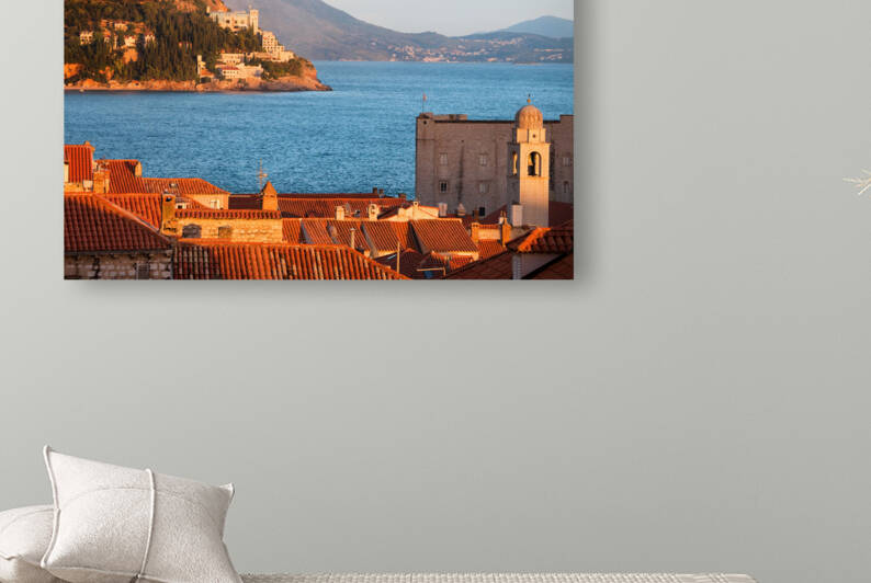Dubrovnik And Sea Cast At Sunset by Socratubik