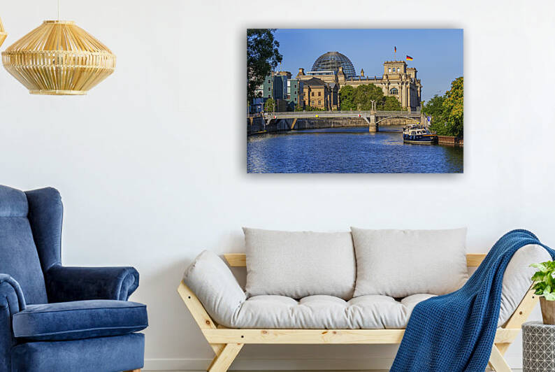 Reichstag From River Spree In Berlin by Socratubik