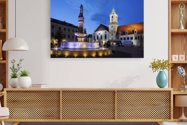 Night In Old Town Of Bratislava by Socratubik