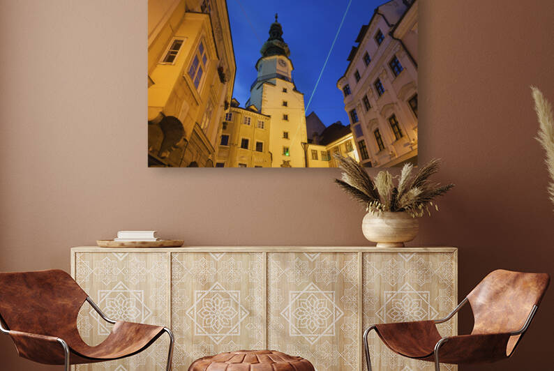 Michael Tower And Gate At Night In Bratislava by Socratubik