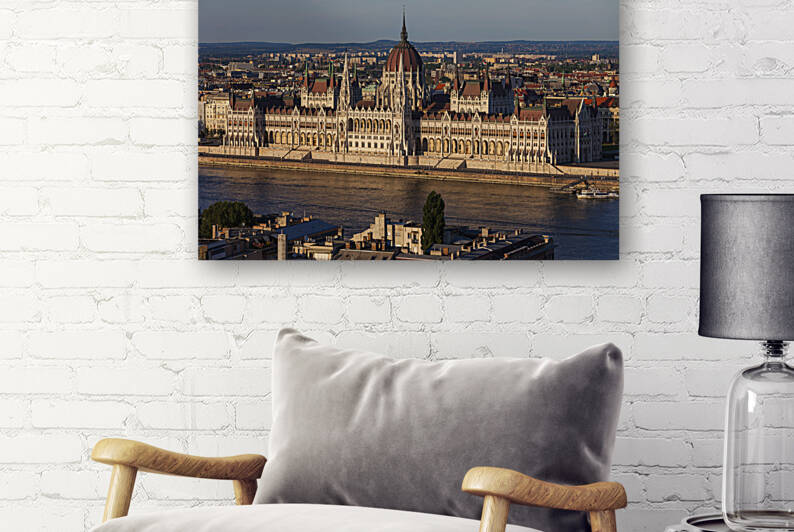 Parliament Building in Budapest at Sunset by Socratubik