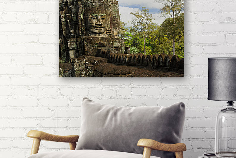 Buddha Face In Bayon Temple In Cambodia by Socratubik