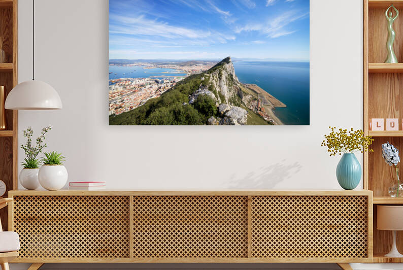 Gibraltar Rock Bay And Town by Socratubik