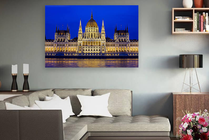 Hungarian Parliament Building At Night by Socratubik