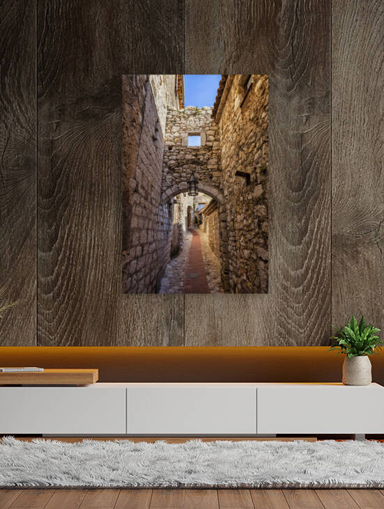 Narrow Street In Medieval Eze Village In France by Socratubik