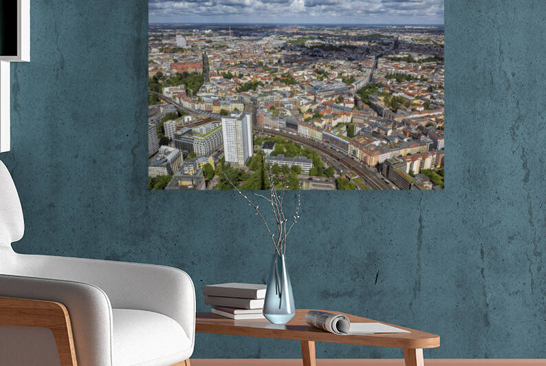 City Of Berlin Aerial Cityscape In Germany by Socratubik