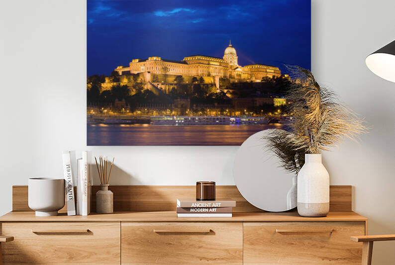 Buda Castle At Night In Hungary by Socratubik