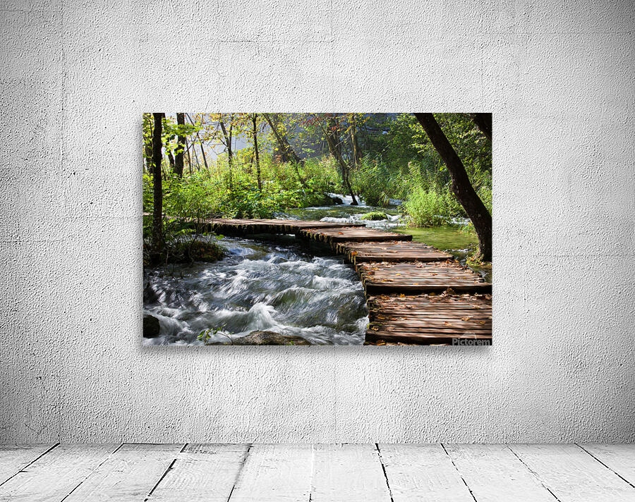 Wooden Path Across Stream Wall Preview