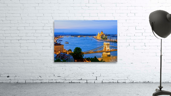 Budapest Evening River View Wall Preview