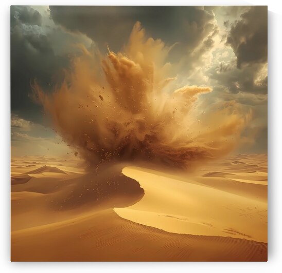 Natural desert landscape with vast golden sand dunes by Lamassu