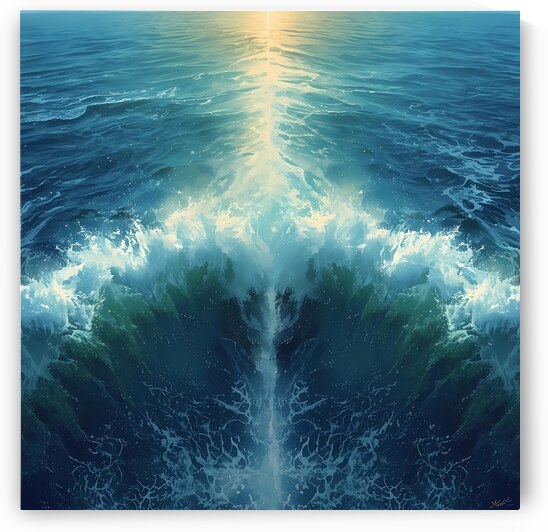 Epic natural seascape of “Maraj al Bahrain”  by Lamassu