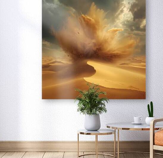 Natural desert landscape with vast golden sand dunes by Lamassu