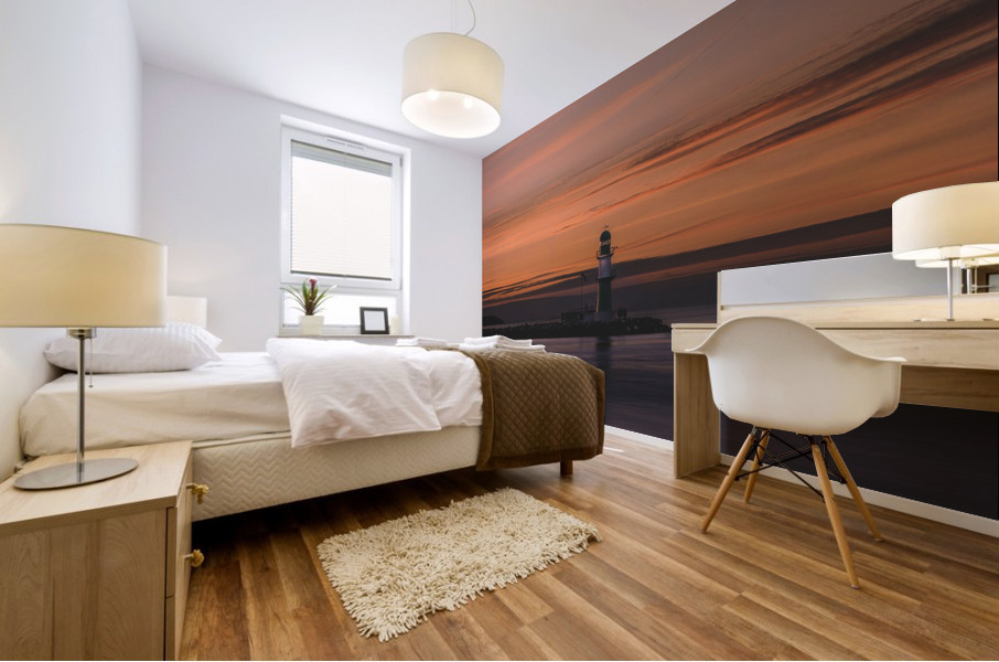 GOLDEN LIGHTHOUSE Mural print
