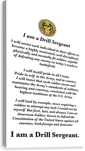 The Drill Sergeant Creed Canvas Print