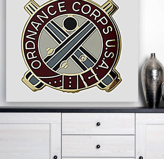Ordnance Corps Regimental Crest by ArmyFacts com
