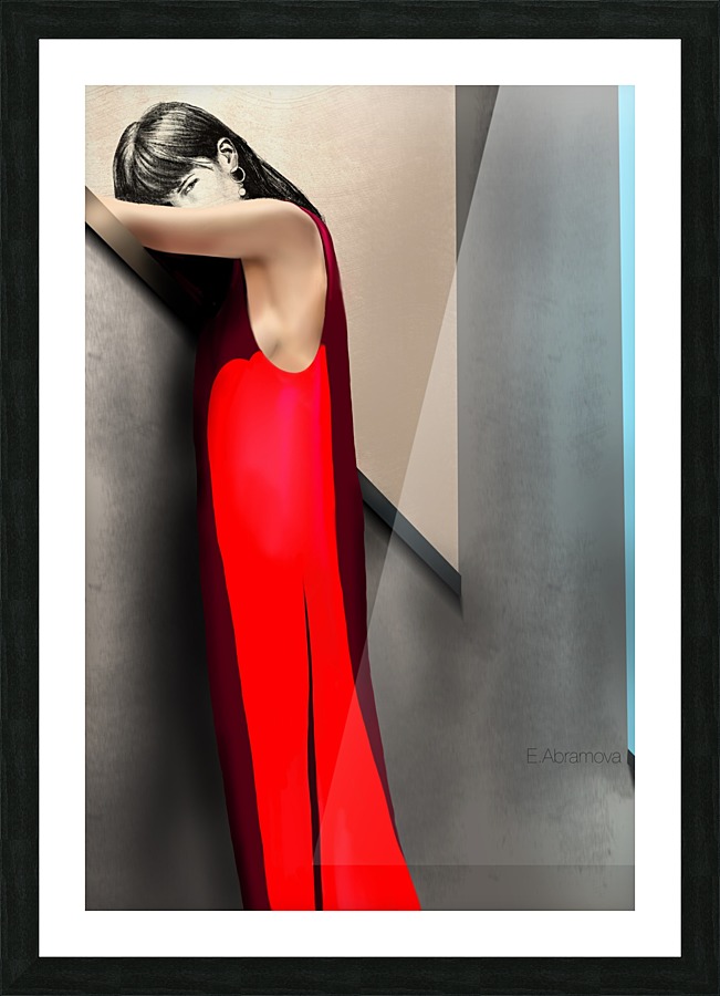lady in red Picture Frame print