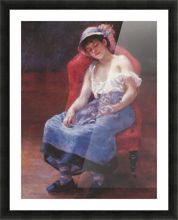A girl asleep Picture Frame print