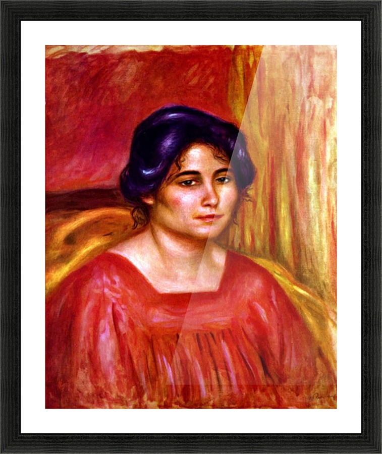 Gabrielle with red blouse Picture Frame print