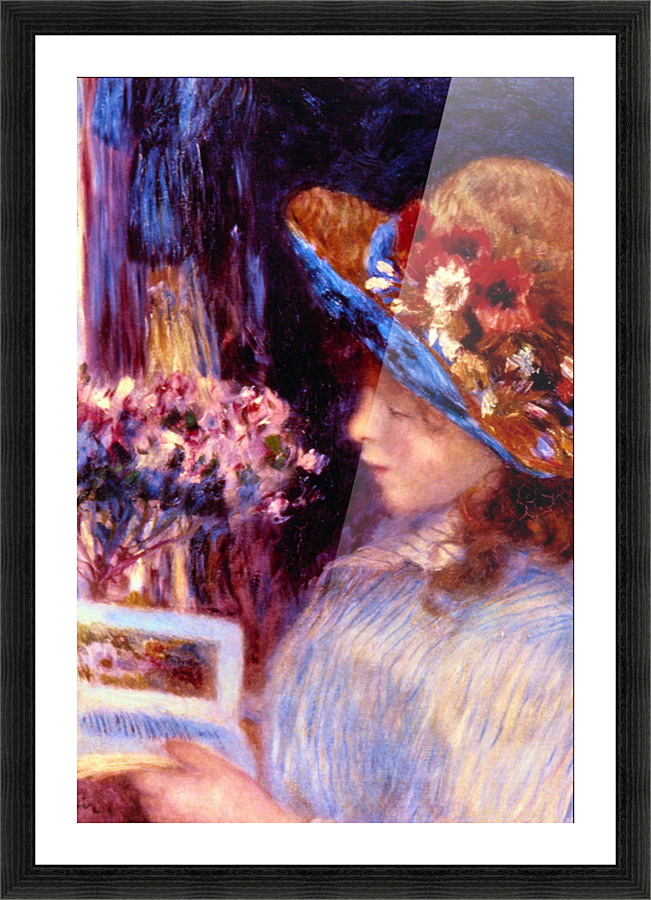 Girl Reading Picture Frame print