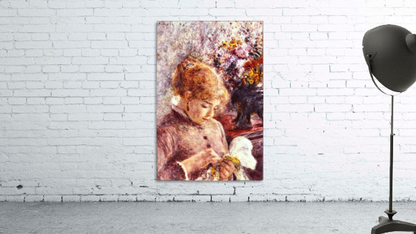 Woman Embroidering Wall Preview