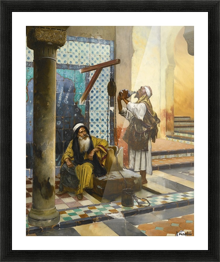 At the well Picture Frame print