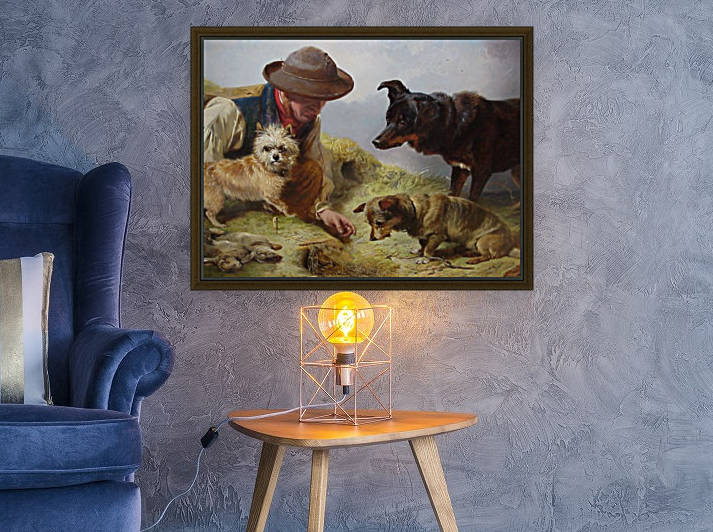 A man with his dogs by Richard Ansdell